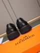 Hermes Black Calfskin Leather Man Shoes 061004 (5)_th.jpg